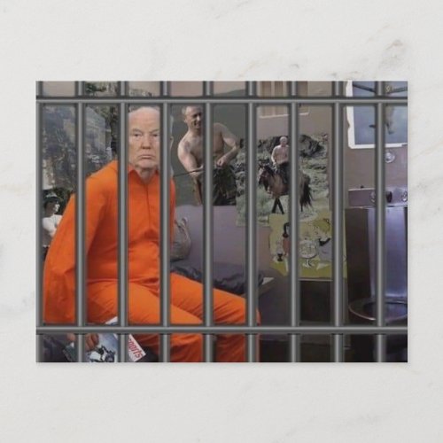 Trump Sits In Prison Postcard