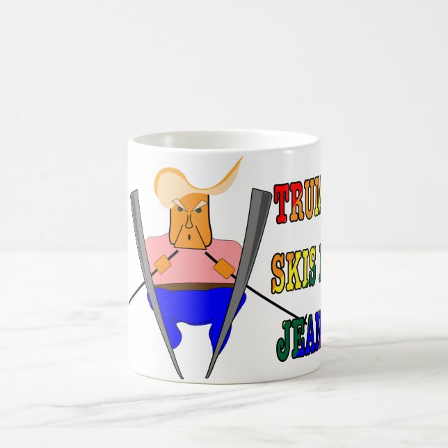 Trump Skis In Jeans Coffee Mug (Center)
