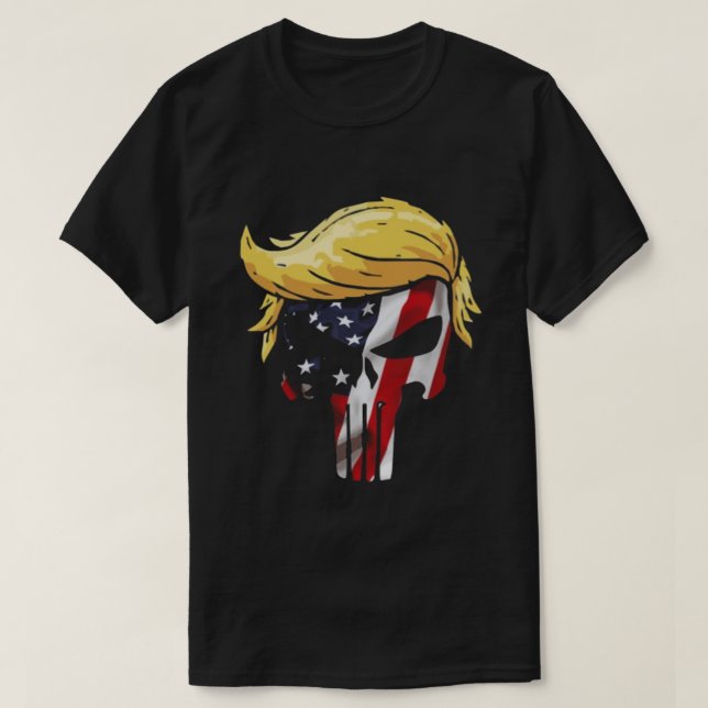 trump skull flag T-Shirt (Design Front)