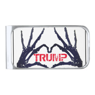 "TRUMP" Skull Heart Hands Money Clip