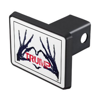 "TRUMP" SKULL HEART HANDs TRAILER HITCH COVER