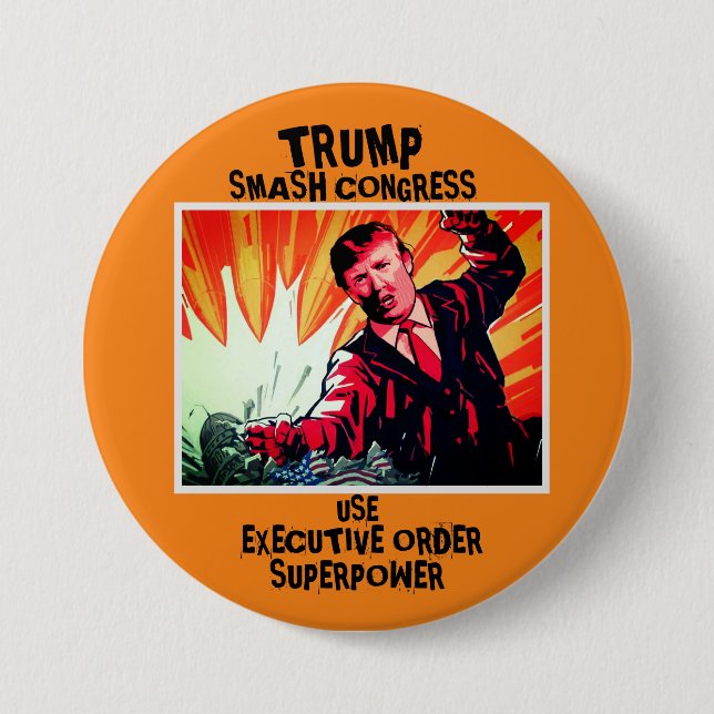 Trump smask Congress Button (Front)