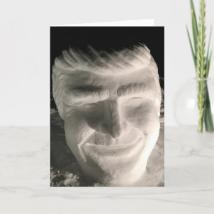 Trump Snow Sculpture Christmas Card