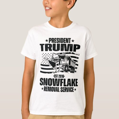 Trump Snowflake Removal Service Funny Trump 2024  T_Shirt