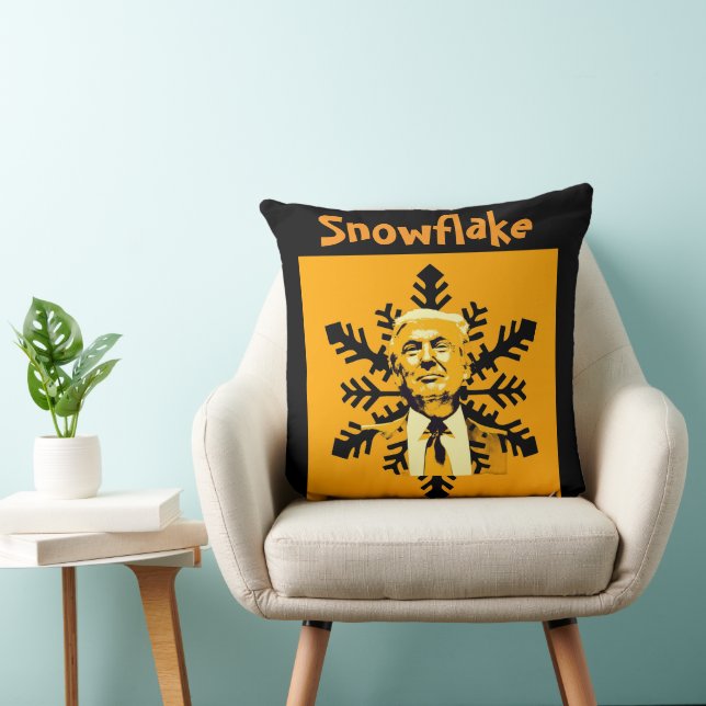 Trump/Snowflake Throw Pillow (Chair)