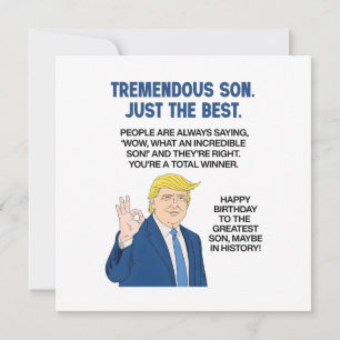 Trump Son Birthday Card