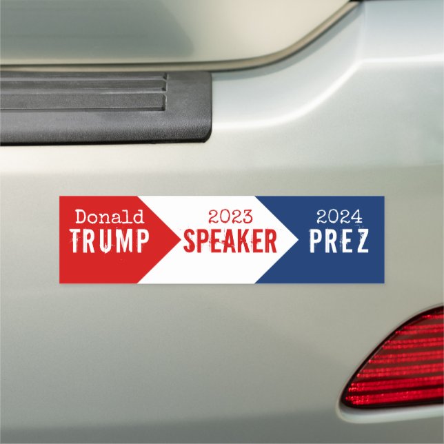 TRUMP Speaker of the House 2023 PRESIDENT 2024 Car Magnet (In Situ)