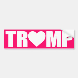 "'TRUMP' SPELLED WITH HEART" BUMPER STICKER