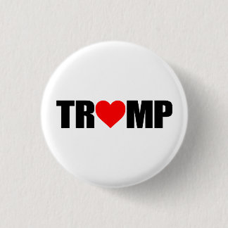 "'TRUMP' SPELLED WITH HEART" BUTTON