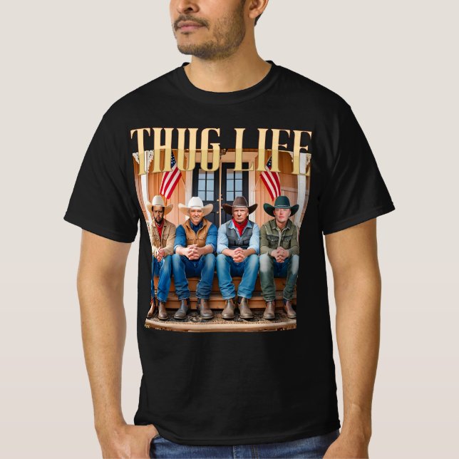 Trump Squad Kennedy Vance Elon Thug Life T-Shirt (Front)