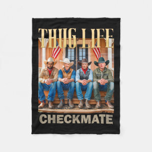Trump Squad Thug Life Trump Vance Kennedy Elon  Fleece Blanket
