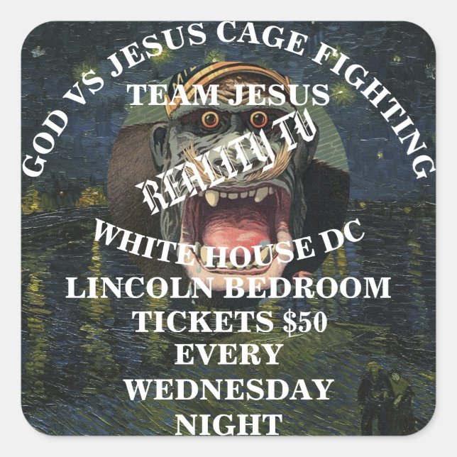 Trump Square Sticker (Front)