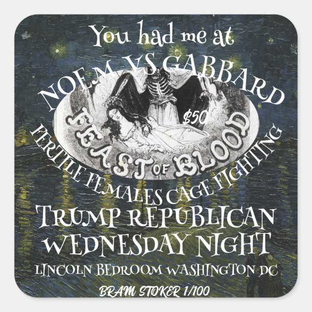 Trump Square Sticker (Front)