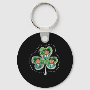 Trump St Patrick's Day 2025 Funny Kiss Me I Voted Keychain