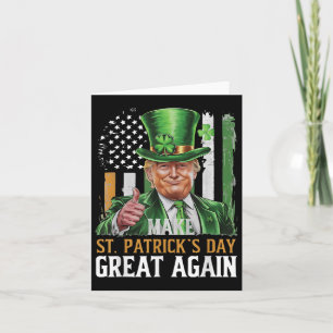 Trump St.patricks Day, Funny Political Parody  Card