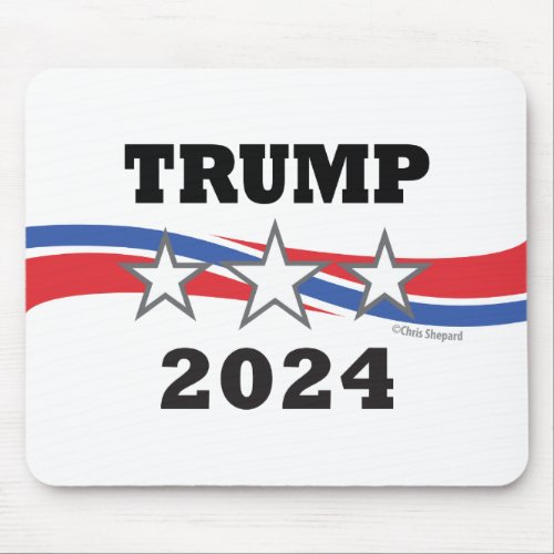 Trump Stars and Stripes 2024 Politcal Campaign USA Mouse Pad