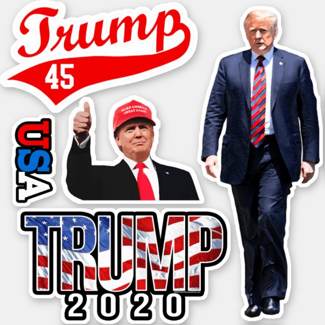 Trump Stickers Patriotic Decals Donald Trump 2020 (Front)