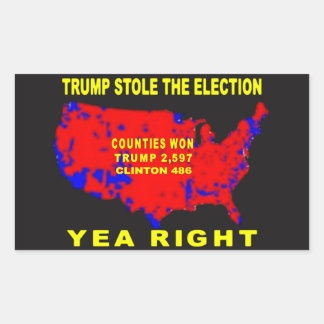 TRUMP STOLE THE ELECTION RECTANGULAR STICKER