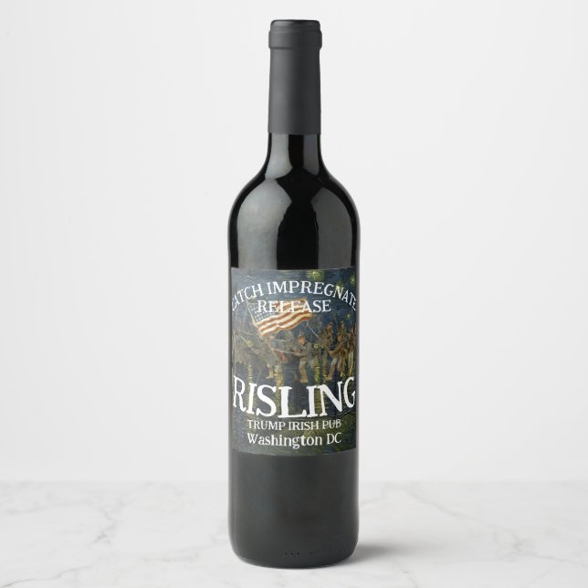 Trump Submissive Wives Breeding Program Begins Wine Label (Front)