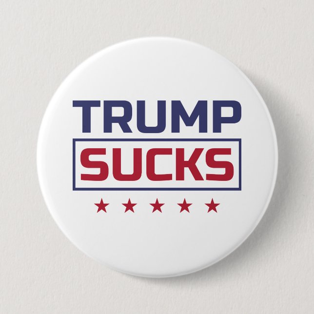 Trump Sucks colored Font Button (Front)