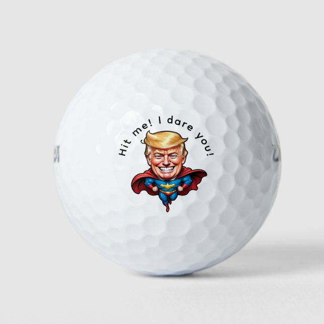 Trump Super Hero Personalize Golf Balls (Front)
