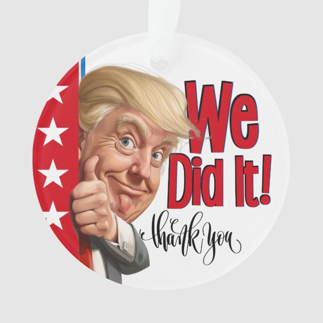 TRUMP Supporters Acrylic Ornament (Front)