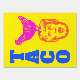 Trump TACO protest and yard sign