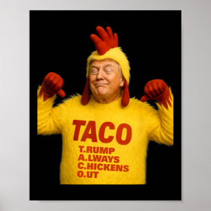 Trump Taco Trump Always Chickens Out  Poster