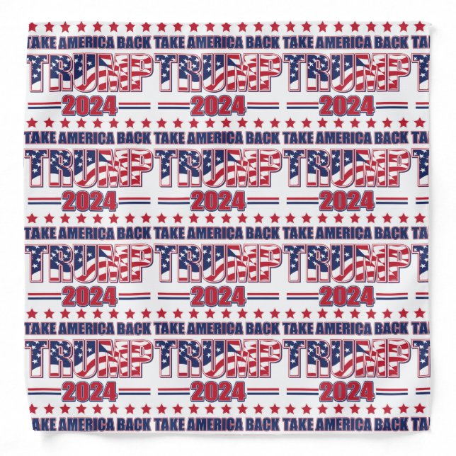 Trump Take America Back 2024 Bandana (Front)