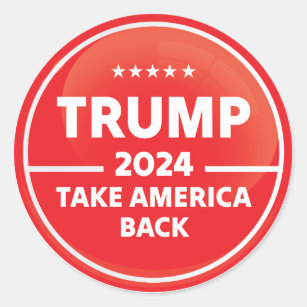 Trump Take America Back 2024 Classic Round Sticker
