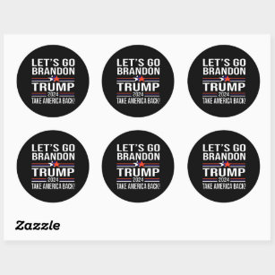 Trump Take America Back 2024-Let's Go Brandon Classic Round Sticker