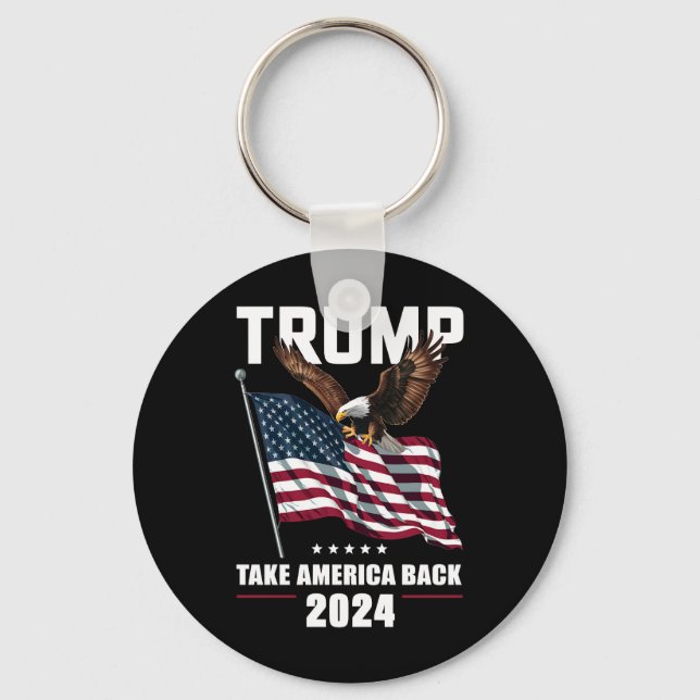 Trump Take America Back American Election 2024 Keychain (Front)