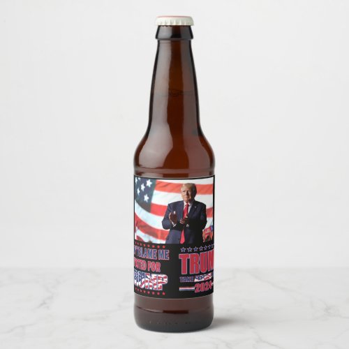Trump Take America Back Beer Bottle Label