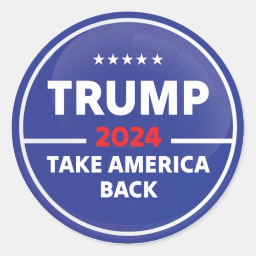 Trump Take America Back Classic Round Sticker
