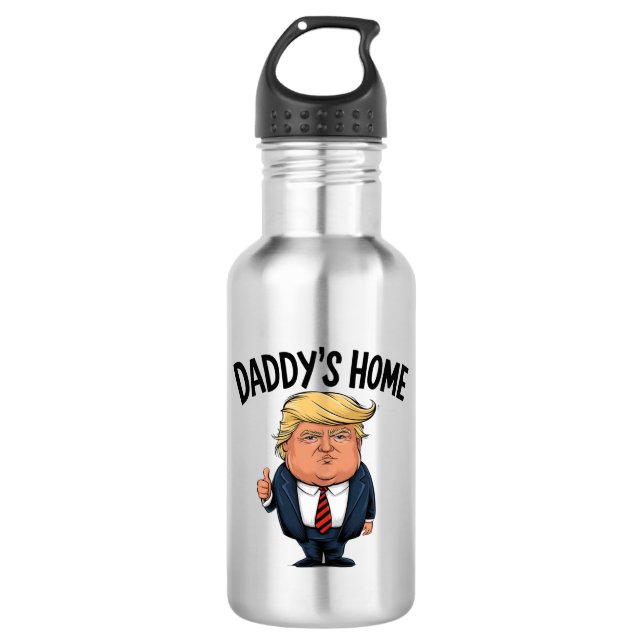 Trump Take America Back Daddy's Home  Stainless Steel Water Bottle (Front)