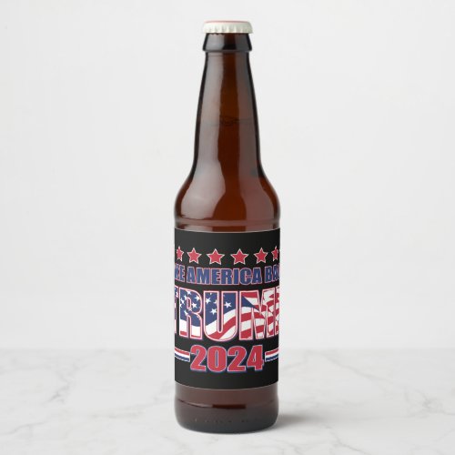 Trump take America Back Thrump 2024 Beer Bottle Label