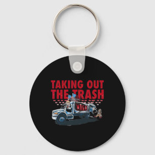 Trump Taking Out The Trash Funny Trump Keychain