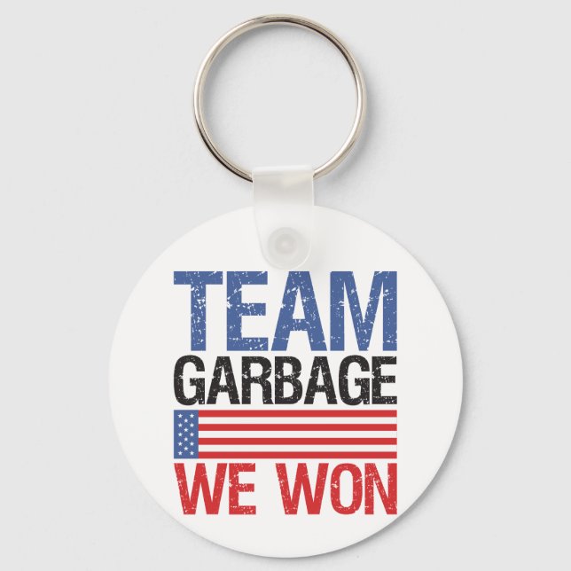 Trump - Team Garbage We Won Keychain (Front)