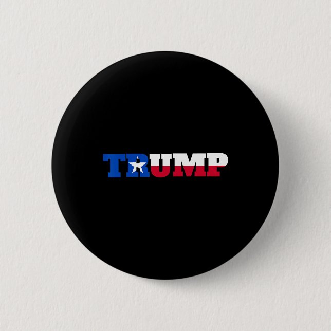 Trump Texans For Trump  Button (Front)