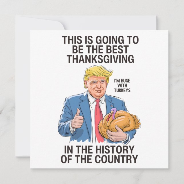 Trump Thanksgiving  Holiday Card (Front)