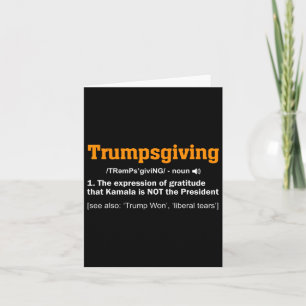 Trump Thanksgiving Winner Winner Funny Turkey Day Card