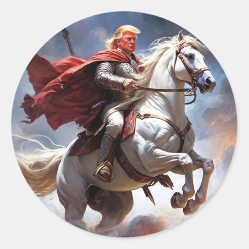 Trump the American Knight Sticker