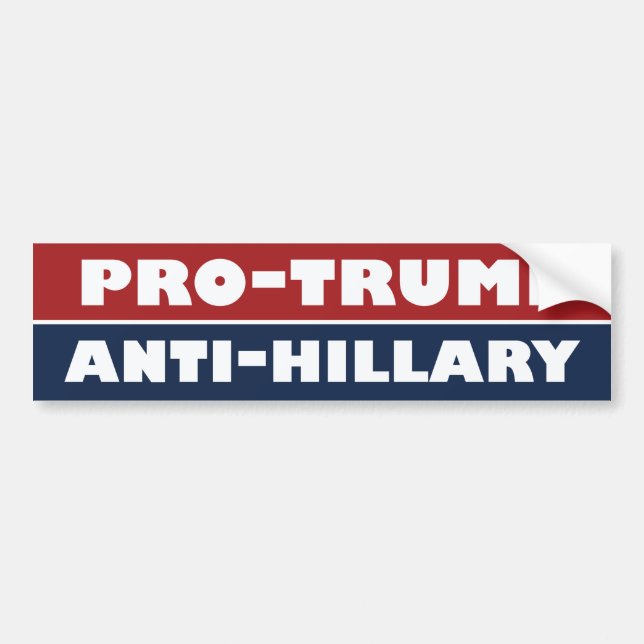 Trump The Anti-Hillary Bumper -.png Bumper Sticker (Front)