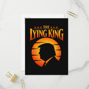 Trump The Lying King Sarcastic Humor Invitation Postcard