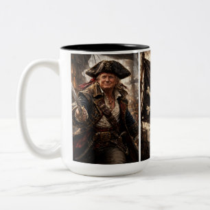 Trump the Pirate Two-Tone Coffee Mug