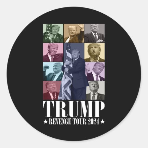 Trump The Revenge Tour 2024 Funny  Classic Round Sticker