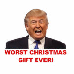 Trump, the worst Christmas gift ever! Statuette<br><div class="desc">He was the official GOP candidate but some republicans thought he's not the right candidate. He didn't win the popular vote and due to some outdated electoral system, we're stuck with him for the next 4 years. And his (3rd)wife? A former model who used to have her own career before...</div>