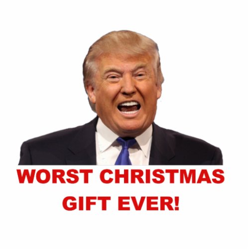 Trump the worst Christmas gift ever Statuette