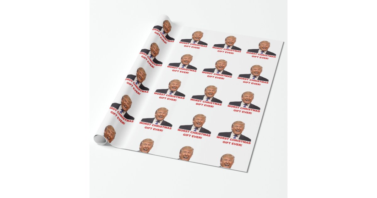 Trump, the worst Christmas gift ever! Medium Gift Bag, Zazzle