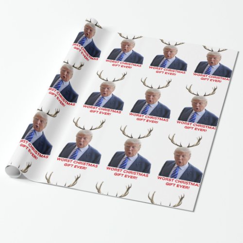 Trump the worst Christmas gift ever Wrapping Paper